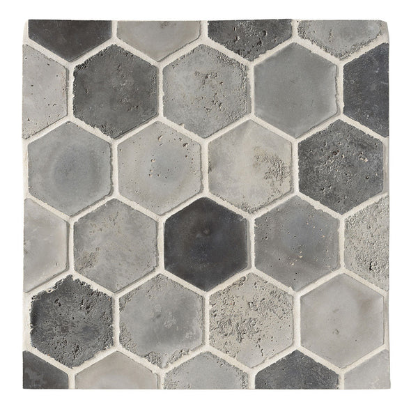 6" Hexagon Rustic Cement Tile - Avente Tile