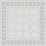 Mission Amalia B 8"x8" Field, Border, and Corner Encaustic Cement Tile Rug and Border.