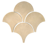 Arabesque 8 Inch Conche Bone Cement Tile