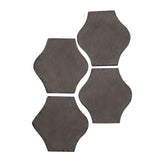 Arabesque 4x4 Pata Grande Cement Tile Charcoal