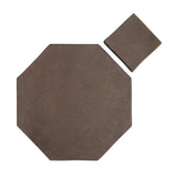 Arabesque 10" Ocatgon & Dot Brown Cement Tile