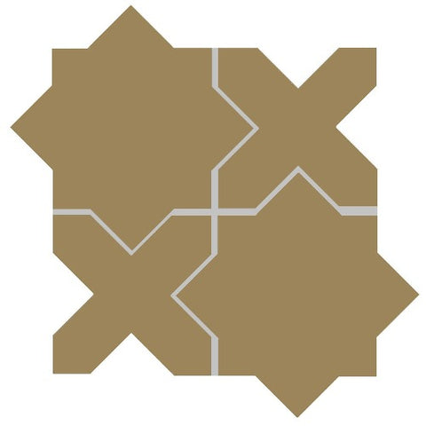 Avente Mission Arabesque Aragon Mocha Encaustic Cement Tile