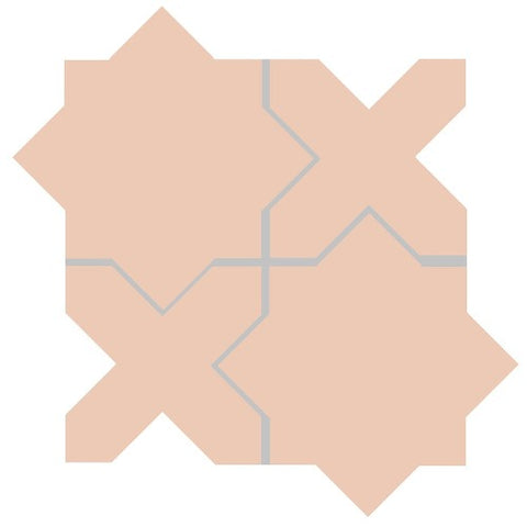 Avente Mission Arabesque Aragon Salmon Encaustic Cement Tile