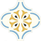 Avente Mission Arabesque Malaga Floral 01 Pattern 10"x10" Cement Tile