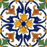 Barcelona La Merced 6"x6" Complete Design Hand Painted Spanish Tile