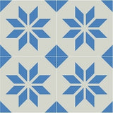 Classic Calais B 8" x 8" Cement Tile Quarter Design