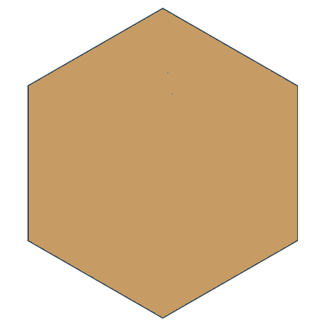 Classic Caramel 8" x 9" Hexagon Encaustic Cement Tile