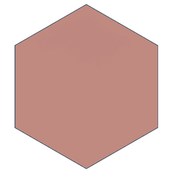 Classic Copper 8" x 9" Hexagon Encaustic Cement Tile