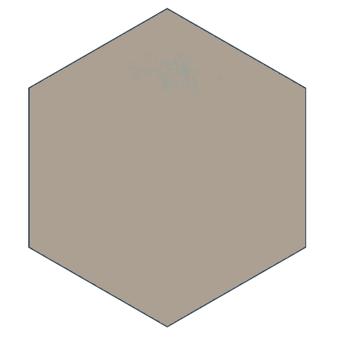 Classic Pebble 8" x 9" Hexagon Encaustic Cement Tile