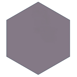 Classic Purple 8" x 9" Hexagon Encaustic Cement Tile