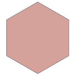 Classic Rose 8" x 9" Hexagon Encaustic Cement Tile