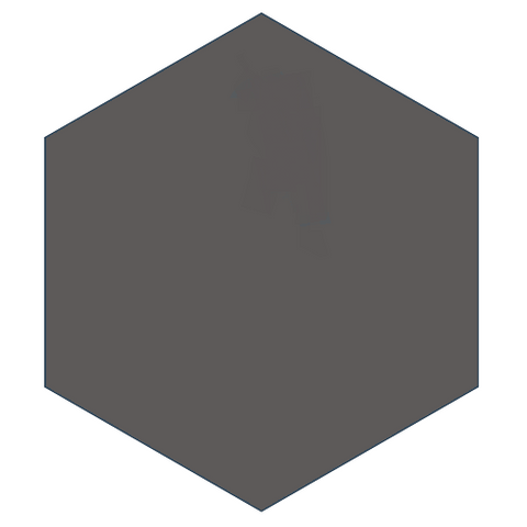 Classic Slate 8" x 9" Hexagon Encaustic Cement Tile