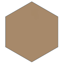 Classic Tan 8" x 9" Hexagon Encaustic Cement Tile