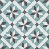 Classic Toscano A 8" x 8" Cement Tile Rug