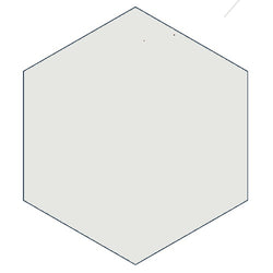Classic White 8" x 9" Hexagon Encaustic Cement Tile