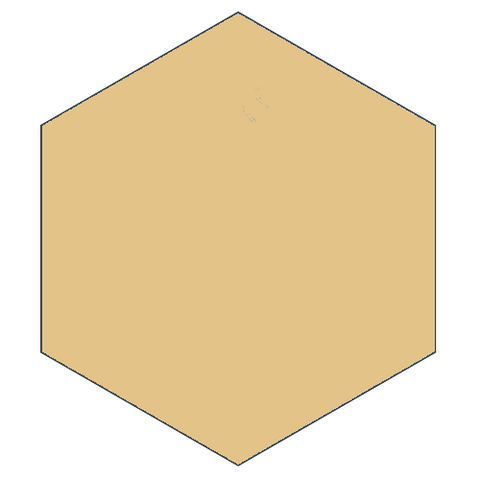 Classic Yellow 8" x 9" Hexagon Encaustic Cement Tile