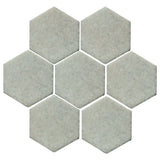 Clay Arabesque 6" Hexagon Glazed Ceramic Tile - Arctic Ice Matte
