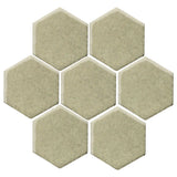 Clay Arabesque 6 Hexagon Glazed Ceramic Tile - Celadon