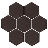 Clay Arabesque 6" Hexagon Glazed Ceramic Tile - Charcoal Matte