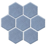 Clay Arabesque 6" Hexagon Glazed Ceramic Tile - Frost