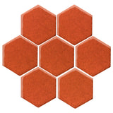 Clay Arabesque 6" Hexagon Glazed Ceramic Tile - Hazard Orange