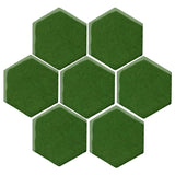 Clay Arabesque 6" Hexagon Glazed Ceramic Tile - Pine Green