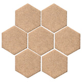 Clay Arabesque 6" Hexagon Glazed Ceramic Tile - Sandstone matte