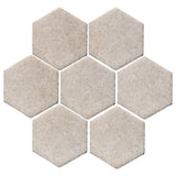 Clay Arabesque 6" Hexagon Glazed Ceramic Tile - Walnut Spice