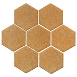 Clay Arabesque 6" Hexagon Glazed Ceramic Tile - Yellowstone