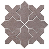 Clay Arabesque Alcazar Glazed Ceramic Tile - Ash