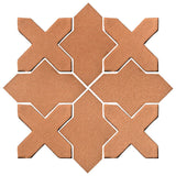 Clay Arabesque Alcazar Glazed Ceramic Tile - Beechnut