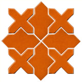 Clay Arabesque Alcazar Glazed Ceramic Tile - Nutmeg