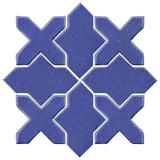 Clay Arabesque Alcazar Glazed Ceramic Tile - Periwinkle