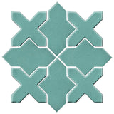 Clay Arabesque Alcazar Glazed Ceramic Tile - Powder Blue
