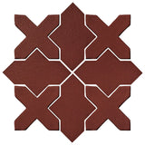 Clay Arabesque Alcazar Glazed Ceramic Tile - Pueblo Red