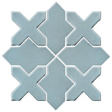 Clay Arabesque Alcazar Glazed Ceramic Tile - Sky Blue
