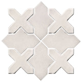 Clay Arabesque Alcazar Glazed Ceramic Tile - White