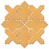 Clay Arabesque Alcazar Glazed Ceramic Tile - caramel Matte