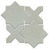 Clay Arabesque Aragon Glazed Ceramic Tile - Arctic Ice Matte