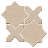Clay Arabesque Aragon Glazed Ceramic Tile - Bone