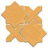 Clay Arabesque Aragon Glazed Ceramic Tile - Caramel Matte