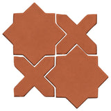 Clay Arabesque Aragon Glazed Ceramic Tile - Chocolate Matte