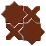 Clay Arabesque Aragon Glazed Ceramic Tile - Cinnamon