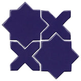 Clay Arabesque Aragon Glazed Ceramic Tile - Cobalt