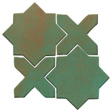 Clay Arabesque Aragon Glazed Ceramic Tile - Copper