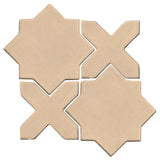 Clay Arabesque Aragon Glazed Ceramic Tile - Matte Linen