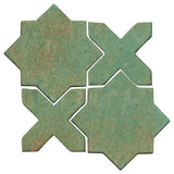 Clay Arabesque Aragon Glazed Ceramic Tile - Patina Matte