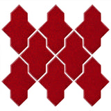 Clay Arabesque Castille Glazed Ceramic Tile - Cherry Red