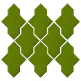 Clay Arabesque Castille Glazed Ceramic Tile - Evergreen