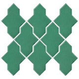 Clay Arabesque Castille Glazed Ceramic Tile - Juniper Breez